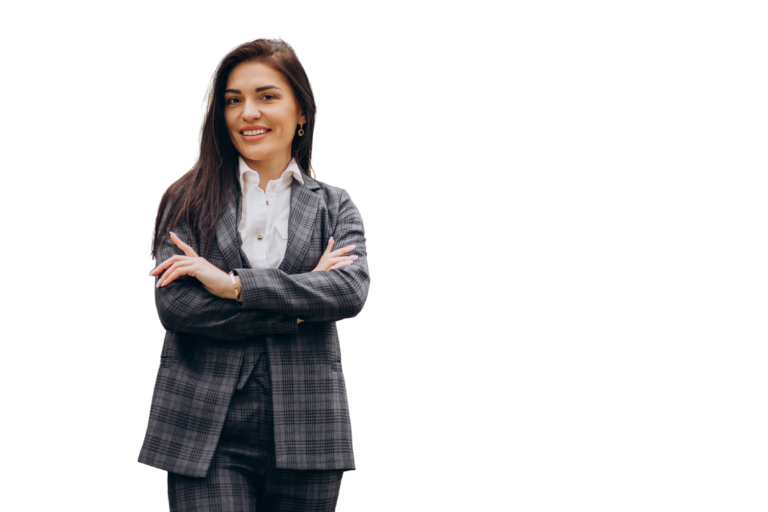 Black dress Girl with folded hands telling benefits of CISM training in Dubai