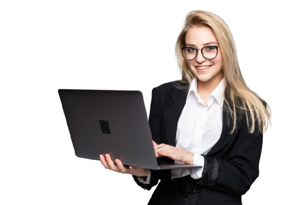 Girl researching about PMP Course in Pune